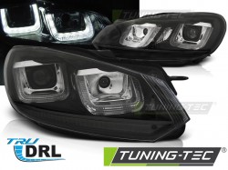 HEADLIGHTS U-LED LIGHT DRL BLACK BLACK LINE fits VW GOLF 6 08-12