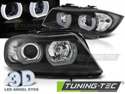 HEADLIGHTS U-LED LIGHT 3D BLACK fits BMW E90/E91 03.05-08.0