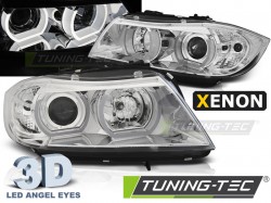 XENON HEADLIGHTS U-LED LIGHT 3D CHROME fits BMW E90/E91 03.05-08.08