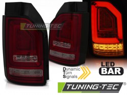 LED BAR TAIL LIGHTS RED SMOKE SEQ fits VW T6 15-19 OEM LED