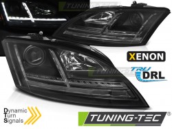 XENON HEADLIGHTS LED DRL BLACK SEQ fits AUDI TT 06-10 8J