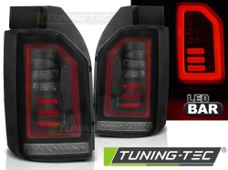 LED BAR TAIL LIGHTS SMOKE BLACK RED fits VW T6 15-19
